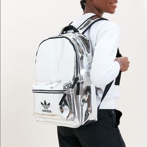 🎒Adidas Metallic Silver Backpack🎒